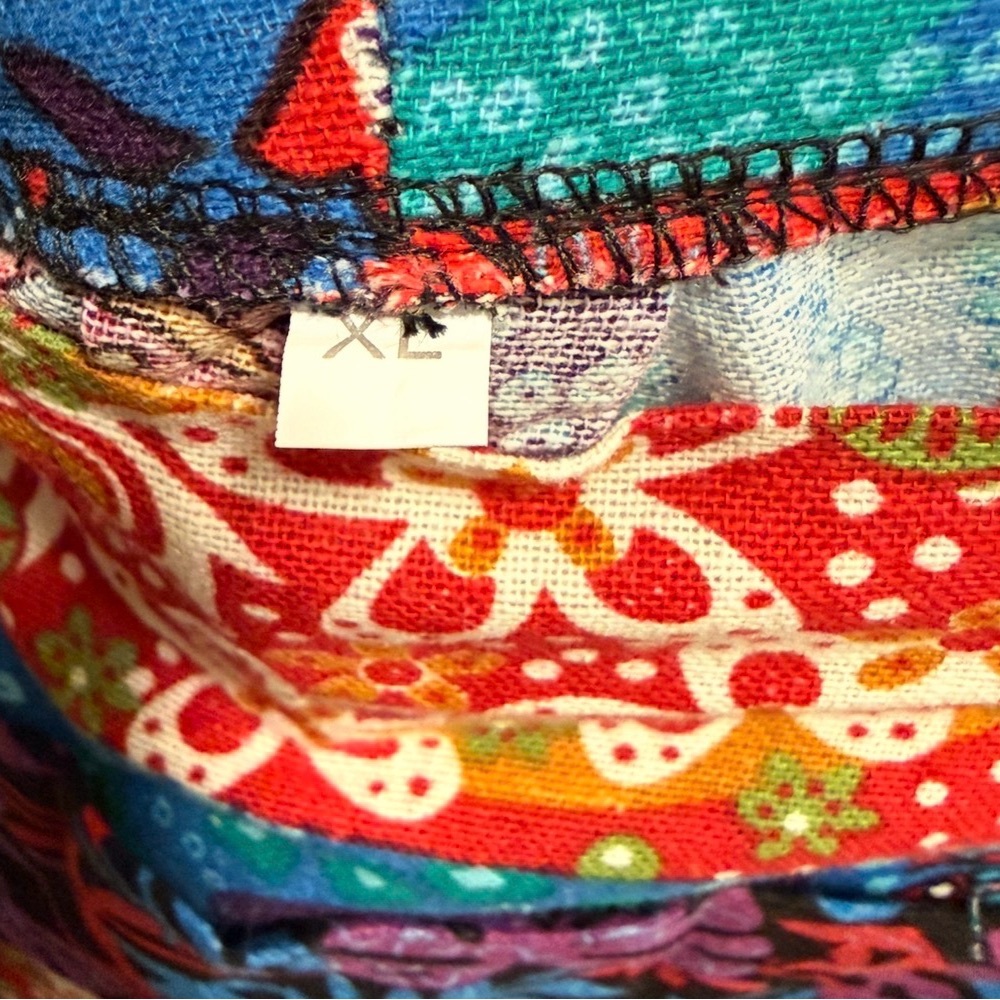 Colorful Patchwork Print Overalls Dress - Multicolor - Picture 5 of 9